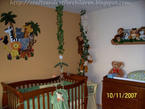 Craft Ideas Nursery on Crafts N Things For Children  Jungle Safari Nursery