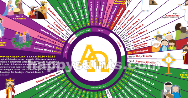 Catholic Feast Day Calendar 2022 Happy Saints: Liturgical Calendar 2021 From Happy Saints