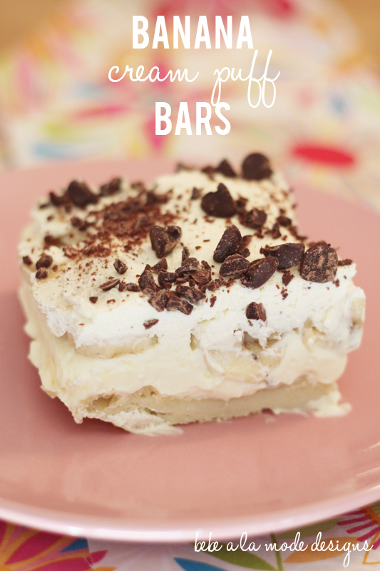 bebe a la mode designs Banana Cream Puff Bars