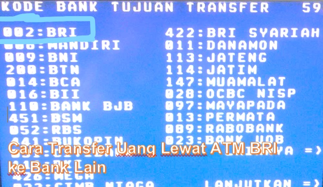 Cara Kirim Uang Melalui Atm Bri 2020 Warga Negara Indonesia