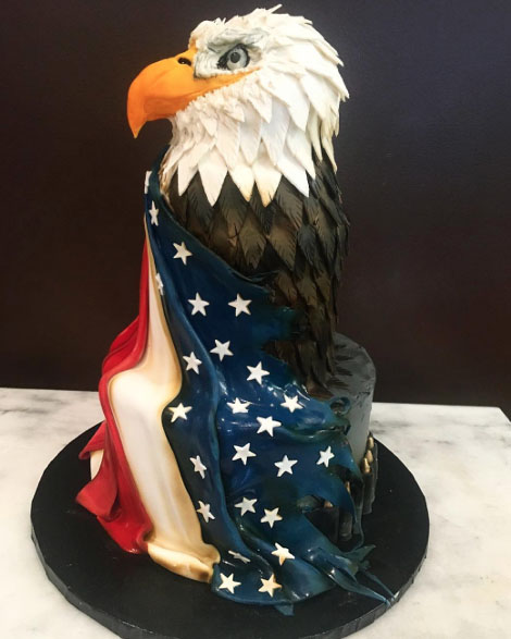 USA Flag With the Eagle Symbol Cakes for Husband