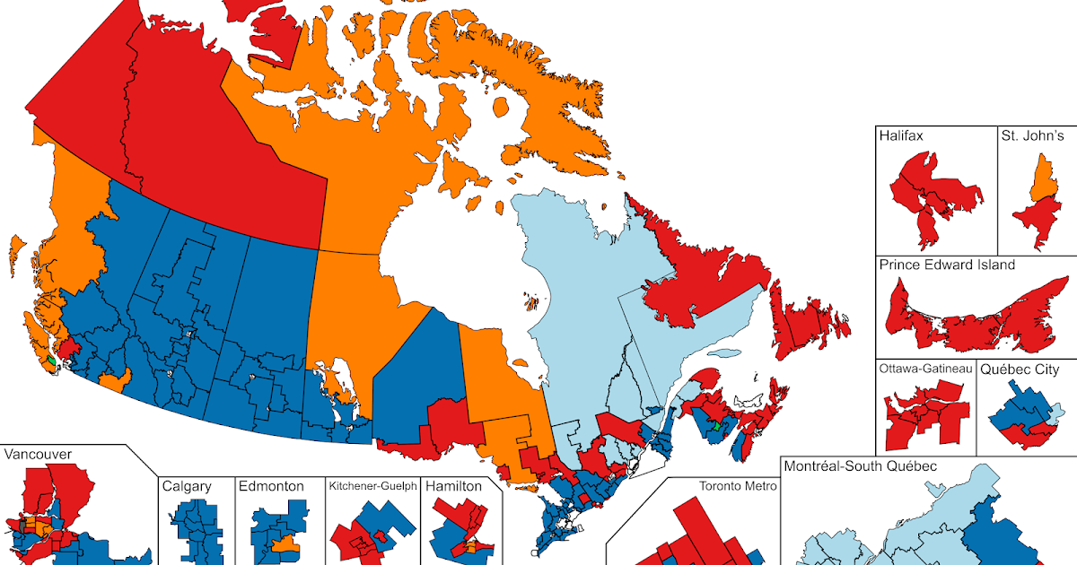 Canadian Election Watch 2019 Result Map