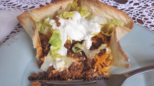 Eclectic Red Barn: Turkey tacos in taco bowls
