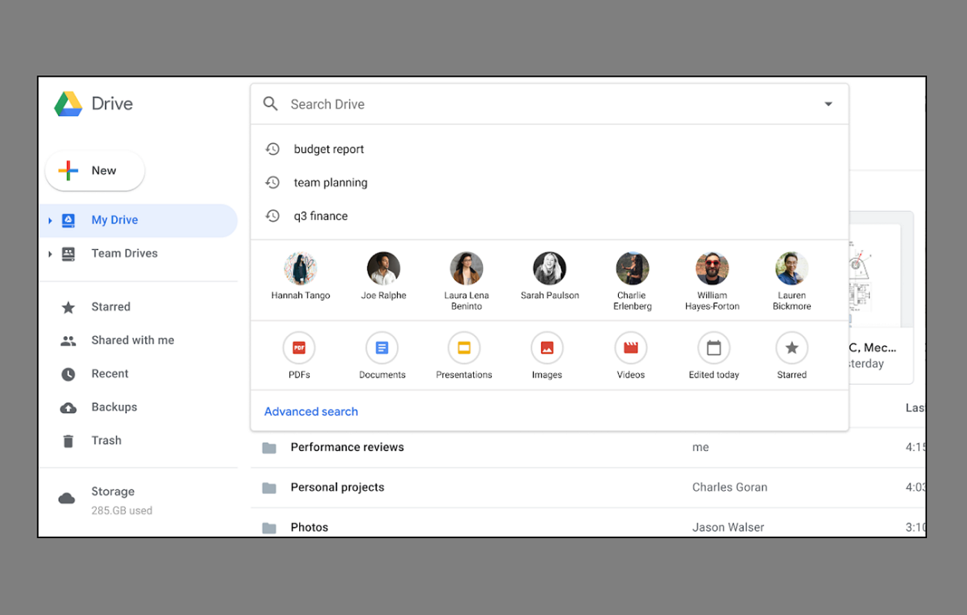 Intelligent Search in Google Drive Available for All G Suite Editions