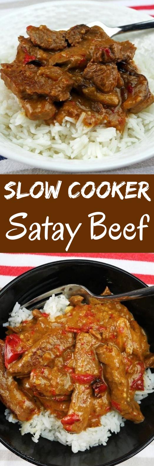 Slow Cooker Beef Satay #dinner #beef