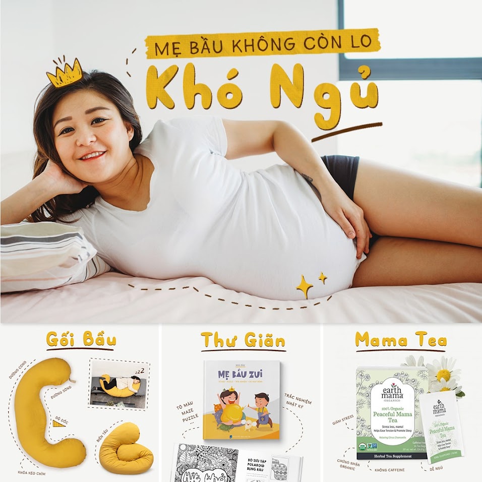 [A159] Bán gối cho bà bầu chính hãng - Gối bầu đậu khuyết