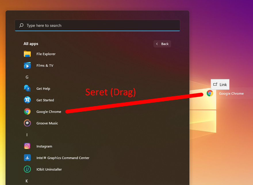 Cara Memindahkan Aplikasi, File atau Folder ke Desktop Windows 10/11 - satutitiknol.com