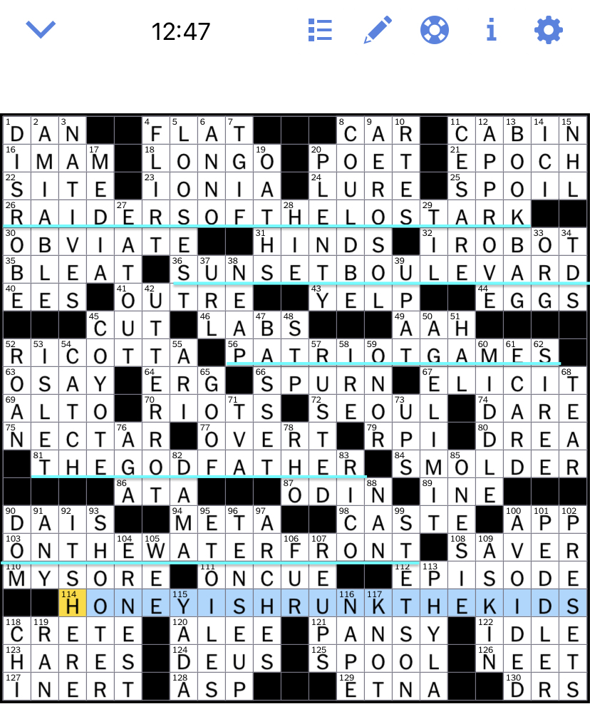 The New York Times Crossword Puzzle Solved Sunday's New York Times