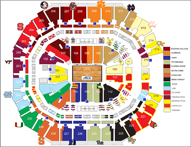 2018 Acc Tournament Seating Chart By School