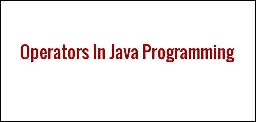 Java Operator ~ JAVA95