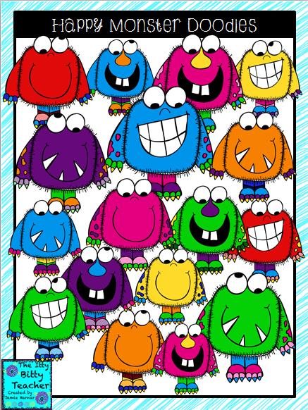 http://www.teacherspayteachers.com/Product/Clipart-Happy-Monster-Doodles-1300434