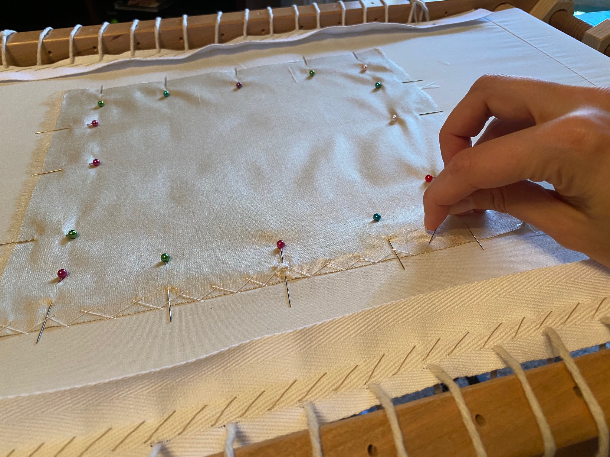 Setting Up the Japanese Embroidery Frame