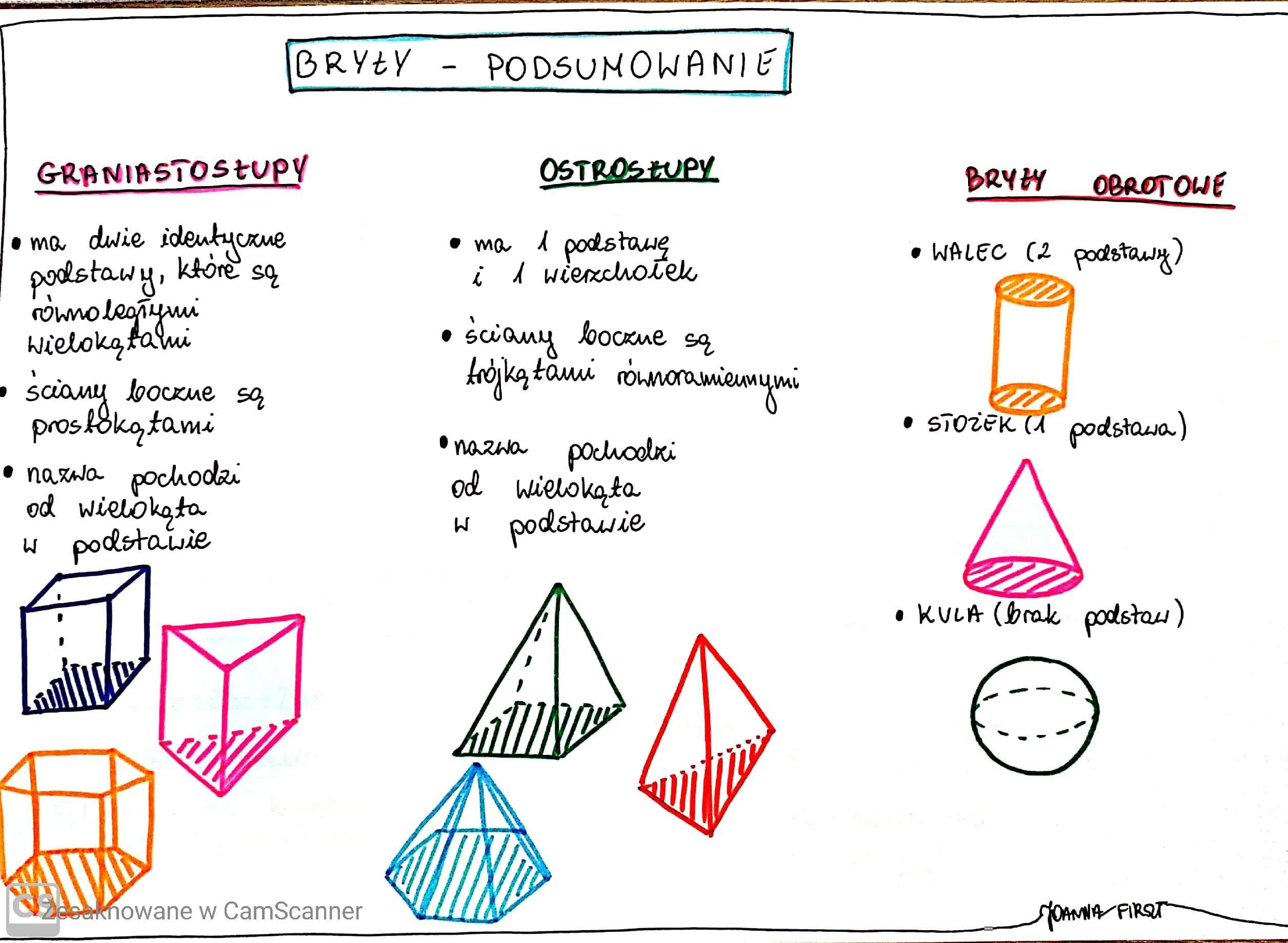 Bryły Klasa 8 Sprawdzian Pdf