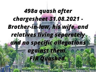 498a quash after chargesheet 31.08.2021