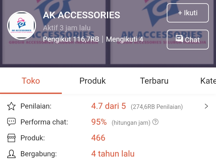 AK ACCESSORIES Supplier Shopee Terbaik Kategori Handphone dan Aksesoris
