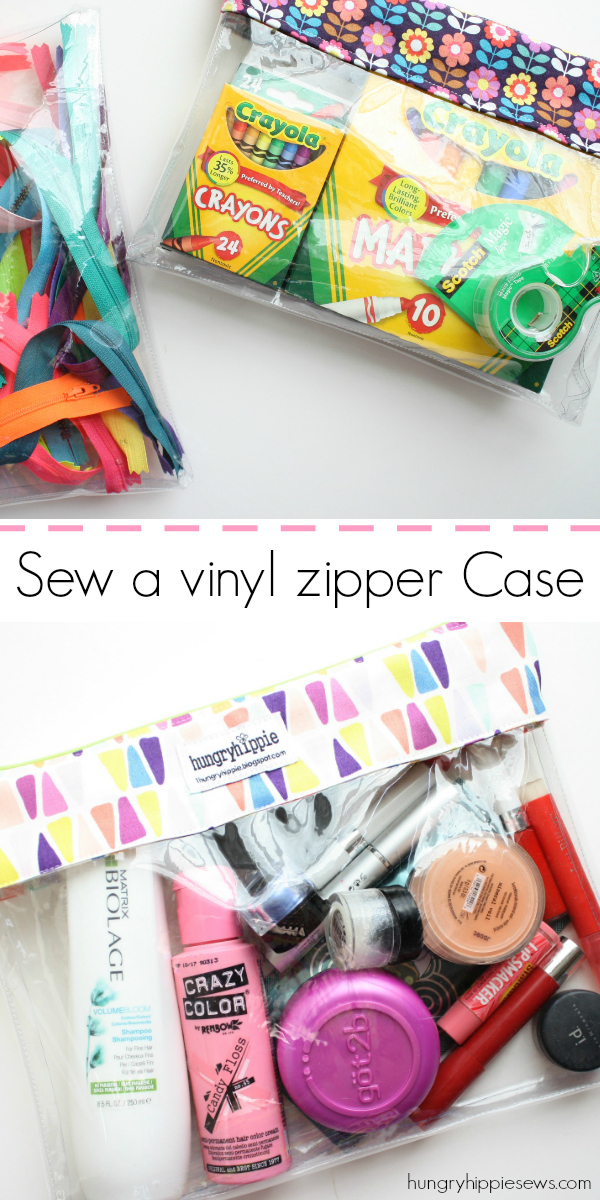 sewhungryhippie How to sew a clear vinyl bag