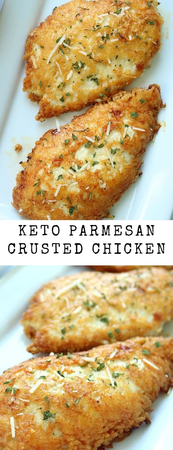 Keto Parmesan Crusted Chicken - xX....yummygrager.blogspot.com