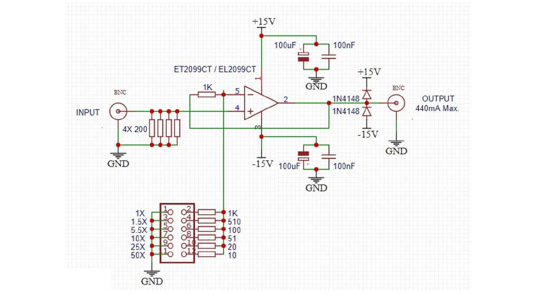 Function generator current amplifier Simple Projects