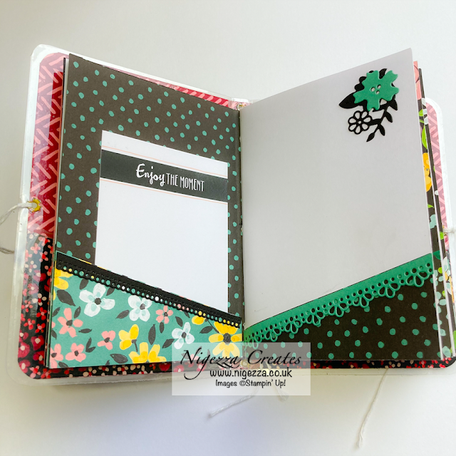 Mini Traveler's Notebook Using Stampin' Up! Flower & Field DSP