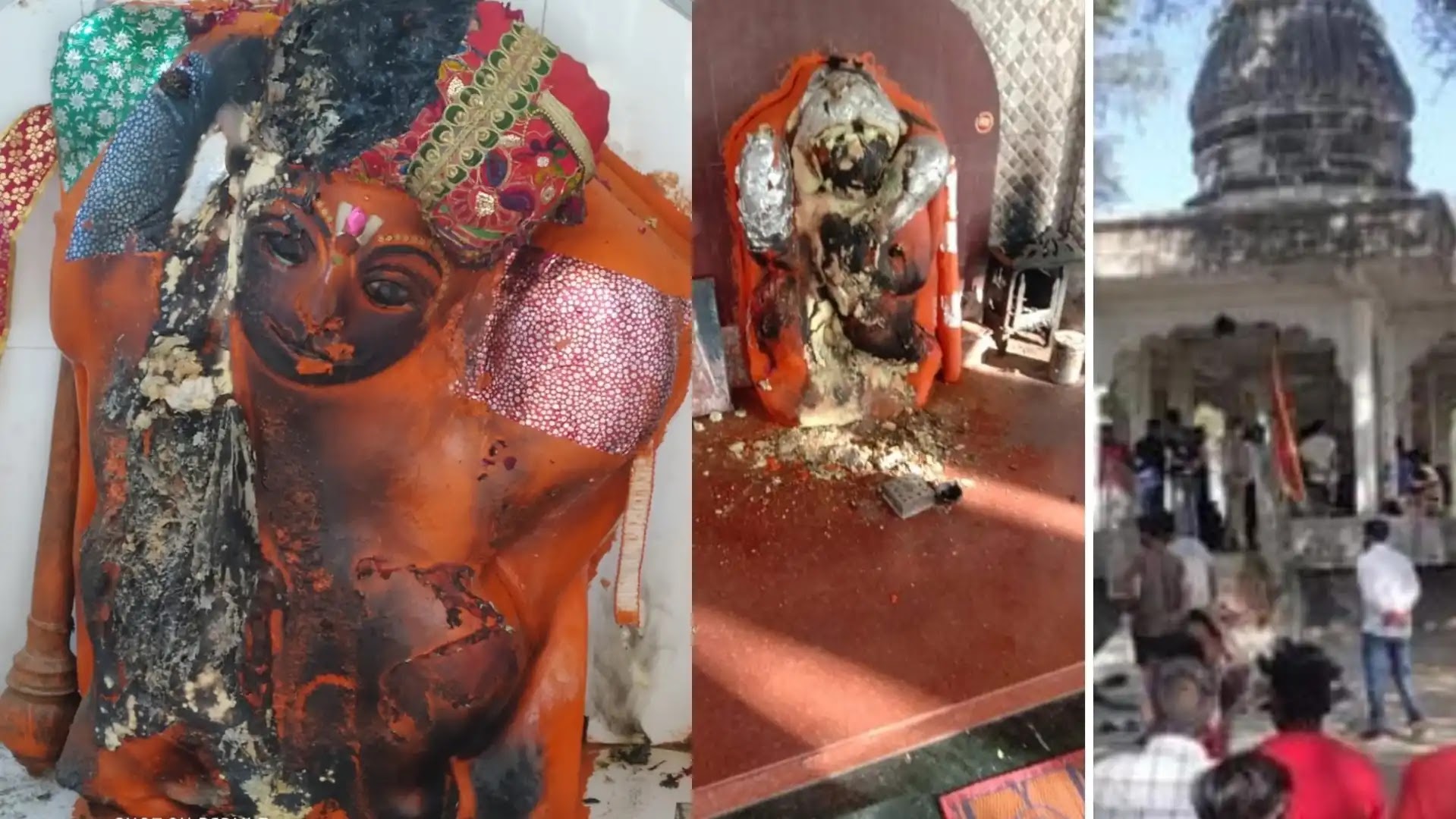 hanuman statue damage in badnagar of ujjain