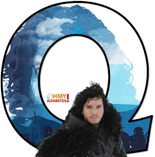 Abecedario GoT Jon Snow. GoT Jon Snow Alphabet.