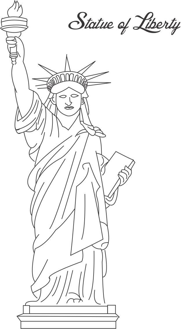 lady liberty coloring pages for kids - photo #4