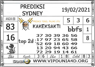 Prediksi Togel SYDNEY DUNIA4D 19 FEBRUARI 2021 Prediksi Togel SYDNEY DUNIA4D 19 FEBRUARI 2021