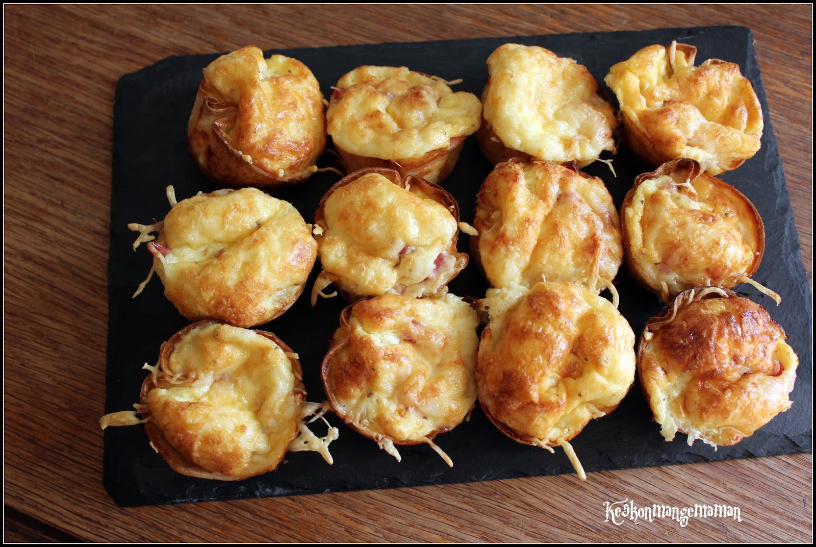 Keskonmangemaman? Mini quiches tortilla cups