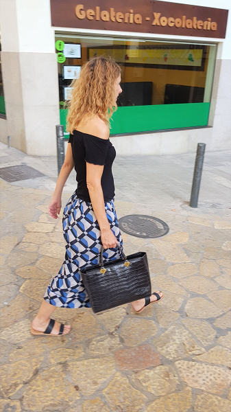 Falda larga estampada verano