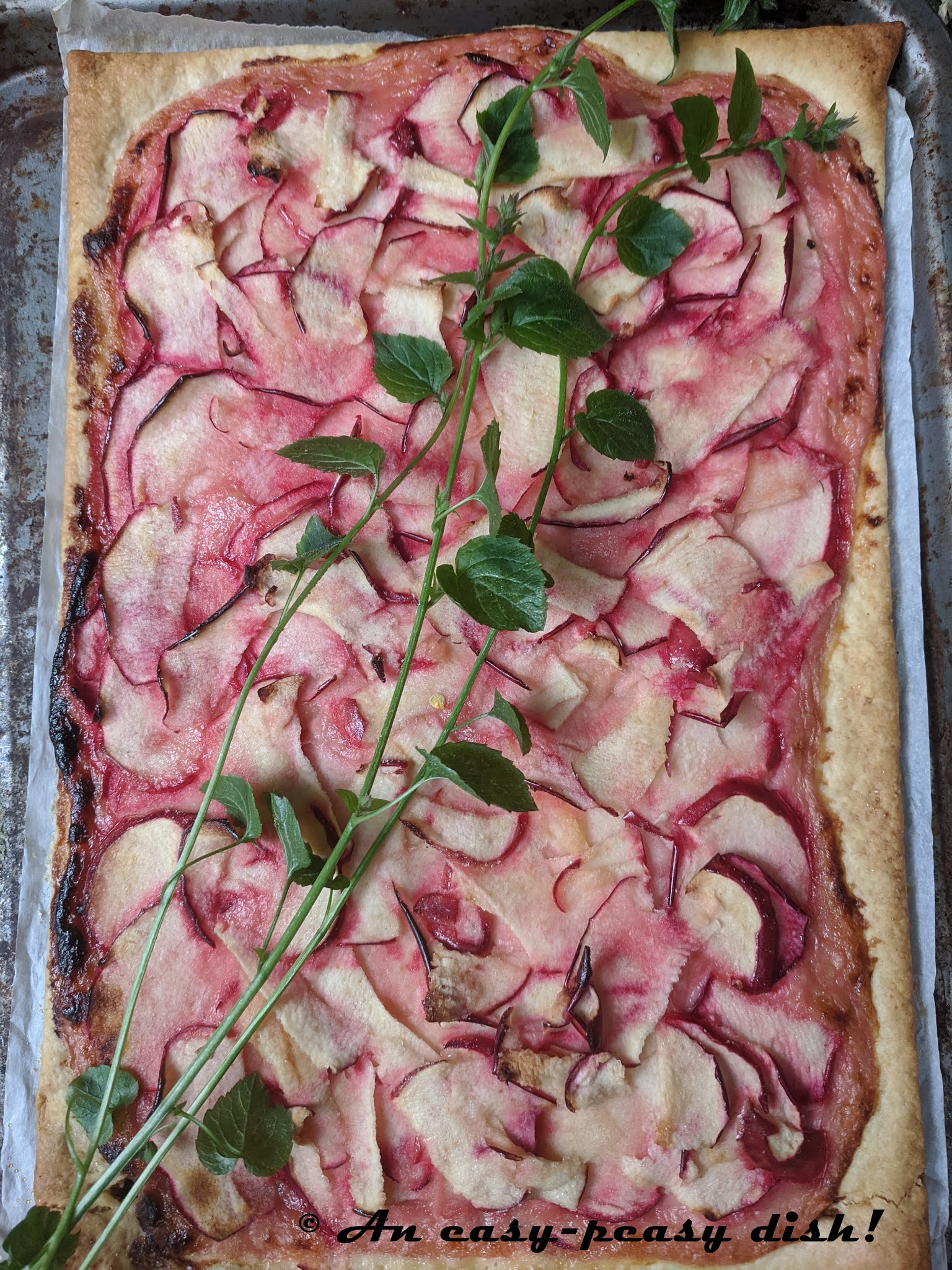 APPLE AND RHUBARB PIE Easypeasy dish...
