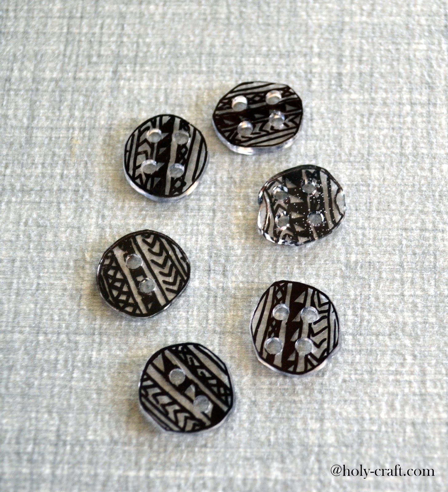 Shrinky dinks made with an embossing tool