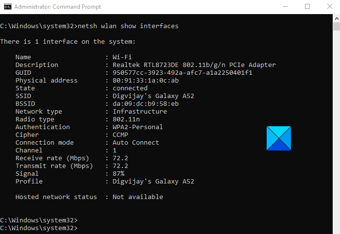 Cómo ver la configuración del adaptador de red Wi-Fi en Windows 10