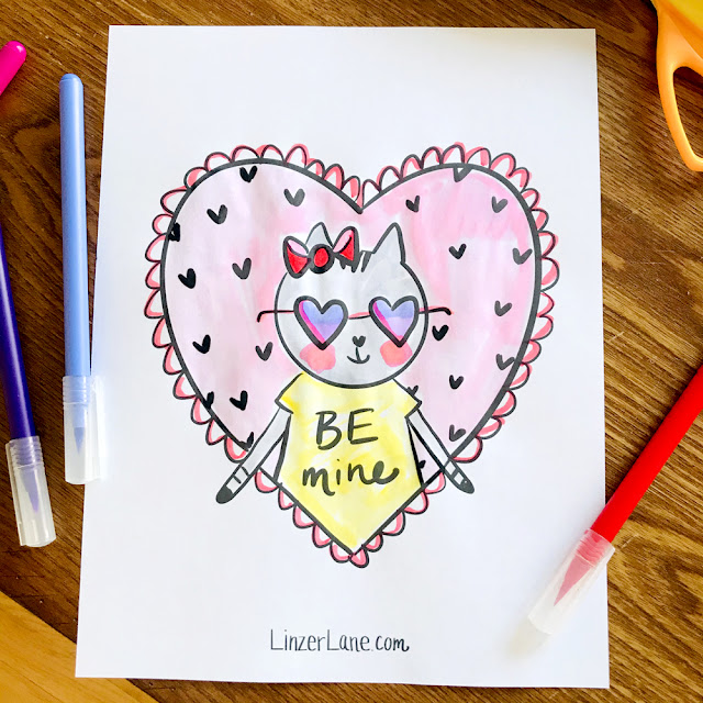 Love is in the Air | New Valentine Coloring Book & Paper Doll by Linzer Lane