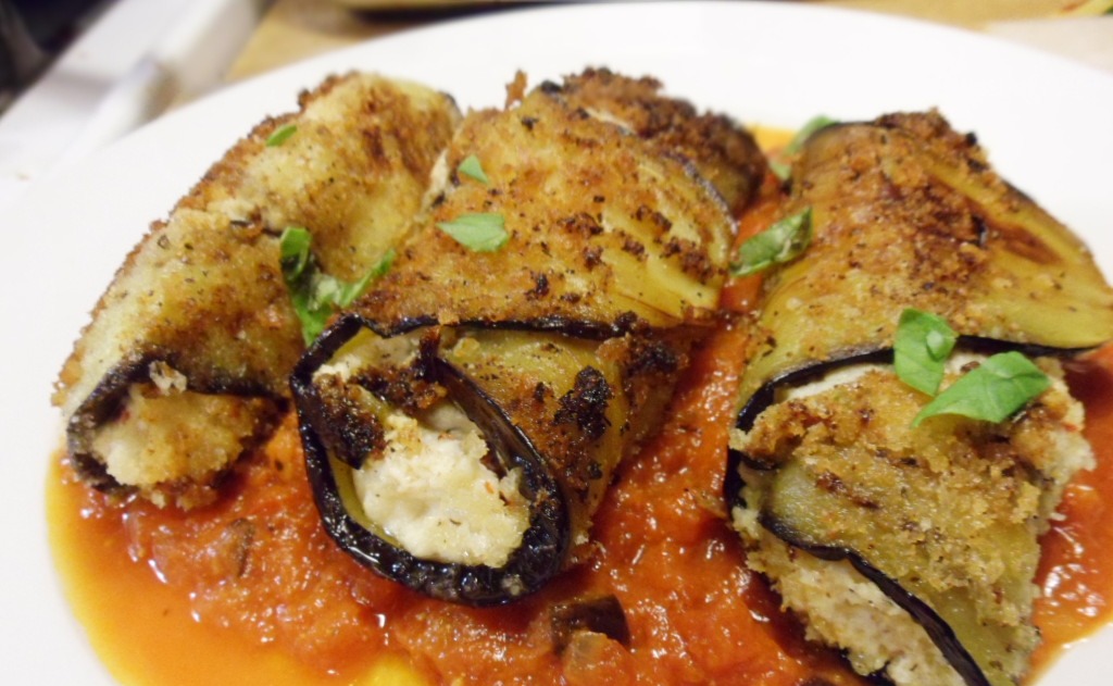The SexyChef Liz Eggplant Roll Ups