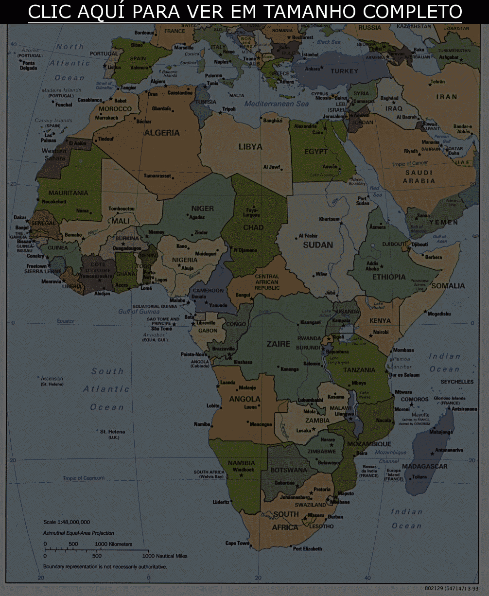Africa | Mapas Geográficos da África