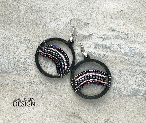 Tutorial How to Add Beads to Wood Frame Earrings / The Beading Gem