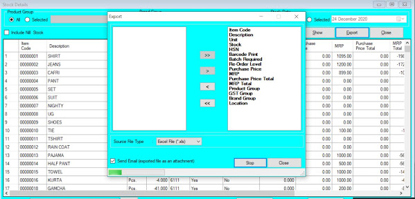 Stock Details in Chanakya ERP