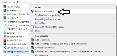 run administrator window 10