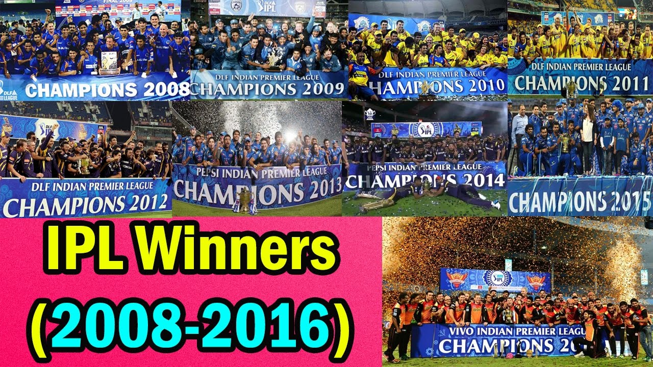 ipl winners list from 2008 to 2017