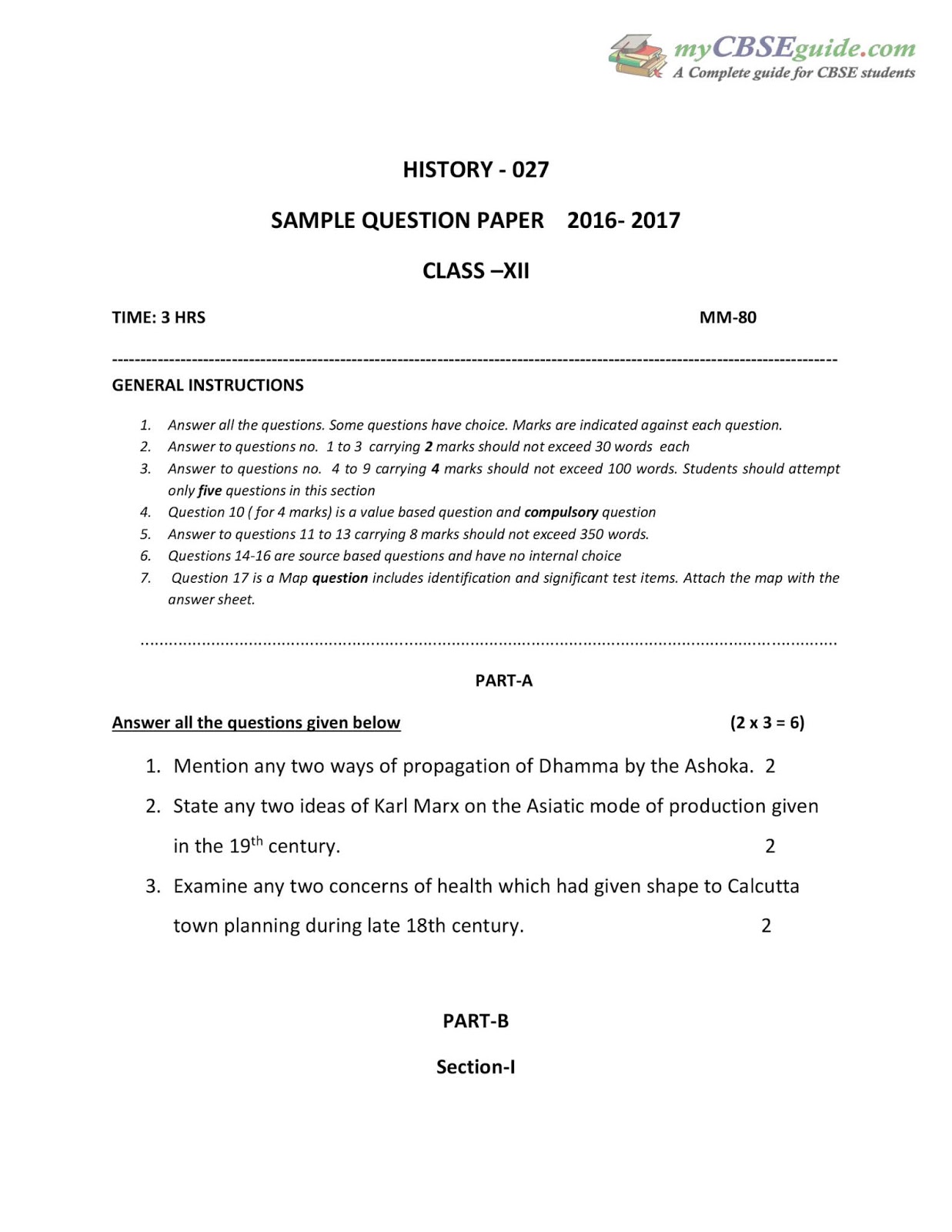 Class XII Pol.Sc. & Class X History & Pol.Sc. CLASS XII HISTORY