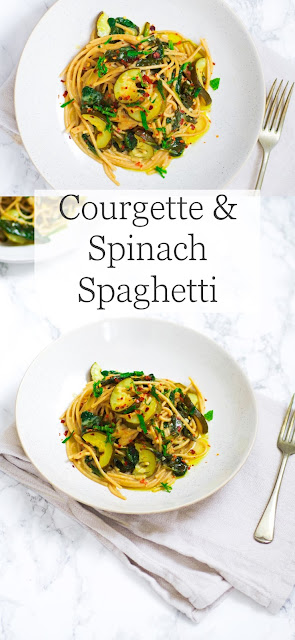 Courgette & Spinach Spaghetti |Euphoric Vegan