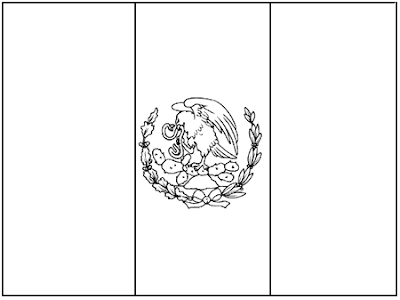 LAMINAS PARA COLOREAR - COLORING PAGES: Mapa y Bandera de Mexico para