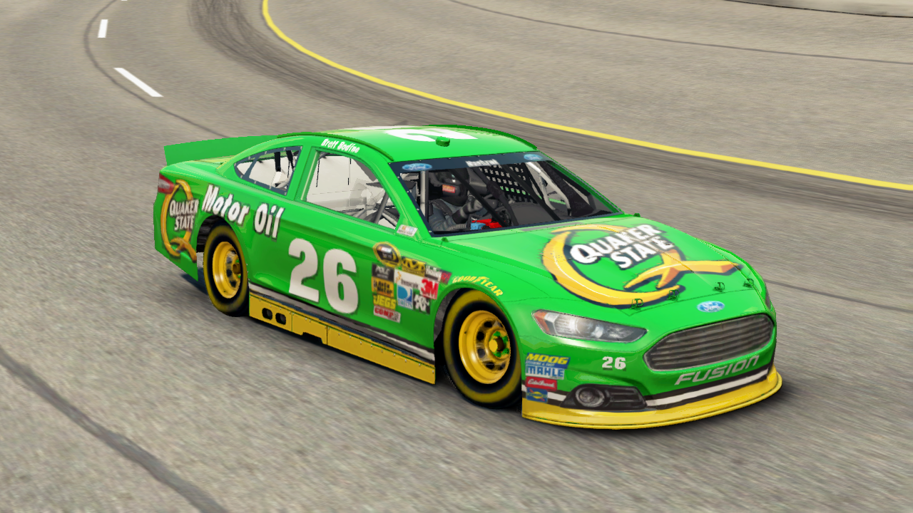 NASCAR '14 Updated Classic Paint Scheme Brett Bodine Quaker State Ford