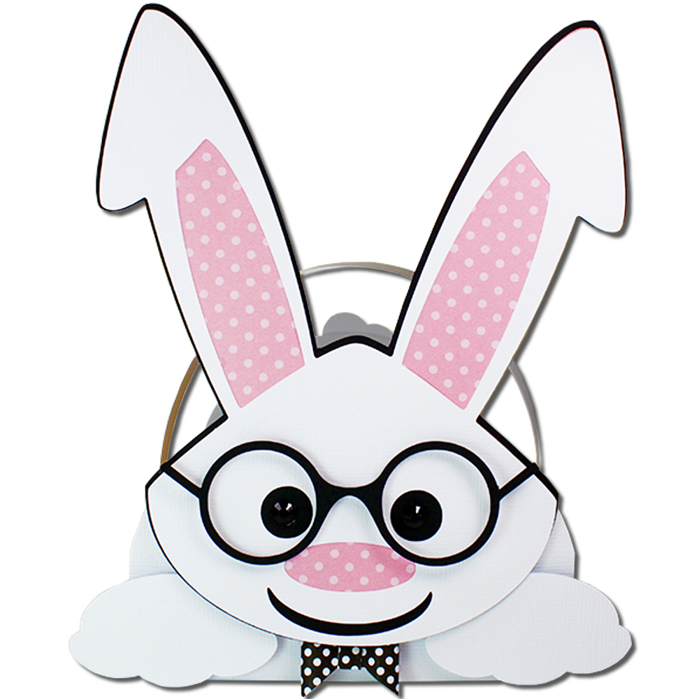 Jmrush Designs Girl Bunny Glasses Bunny Egg Basket