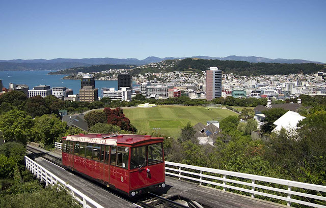 Wellington city with Cable Car