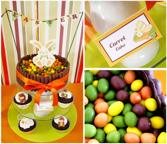 Easter Bunny Party: A Full-On Chocolate Desserts Table cake