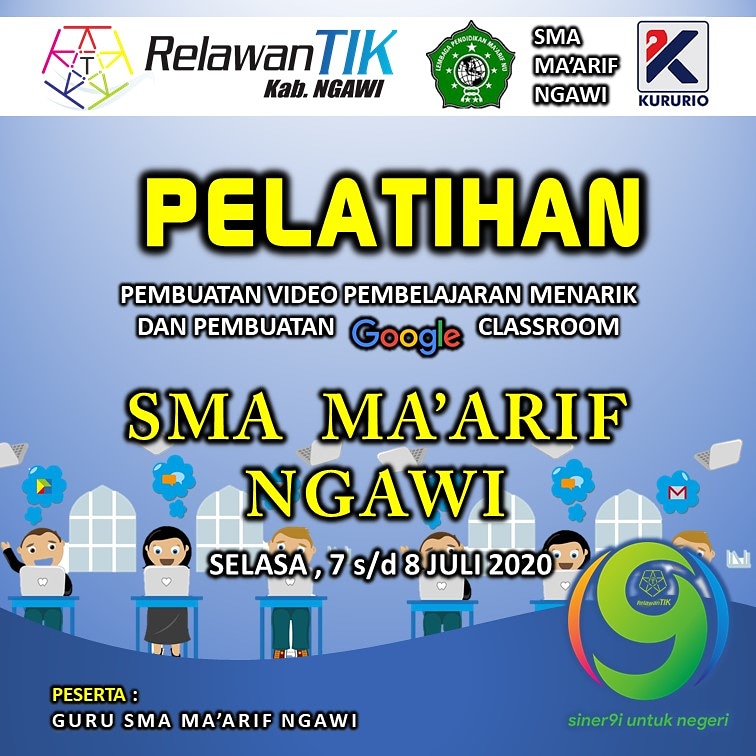 Relawan Tik Ngawi Relawan Teknologi Informasi Dan Komunikasi Rtik Pengurus Cabang Ngawi Pelatihan Pembuatan Media Pembelajaran Berbasis It Bagi Guru Sma Ma Arif Nu Ngawi
