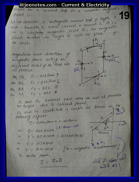 Current and Electricity Notes For School - IITJEE NOTES