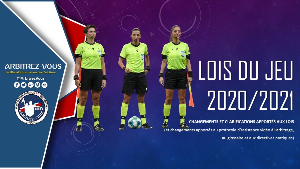 IFAB LOIS DU JEU Modifications et Clarifications pour 2020/2021 à télécharger... ARBITREZVOUS