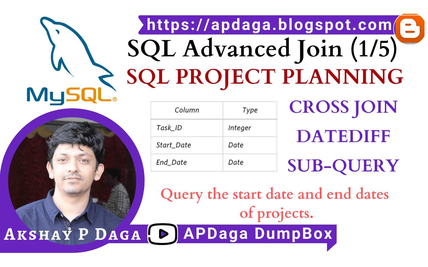 HackerRank: [SQL Advanced Join] (1/5) SQL PROJECT PLANNING | cross join ...